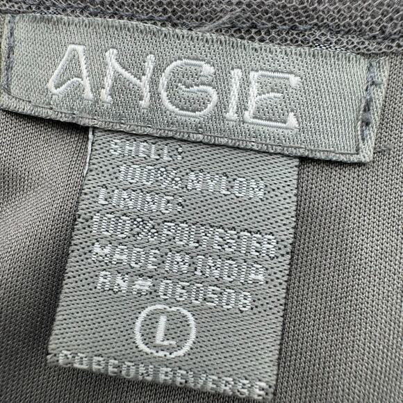 ANGIE‎ XL Gray Silver Sequin Beaded Lined Sleeveless Mini Dress Party Flapper - Picture 4 of 7